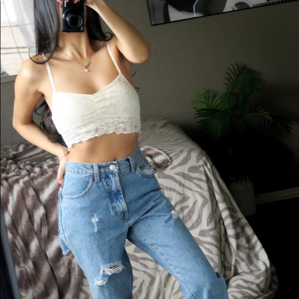 Urban outfitters lace cream Bralette